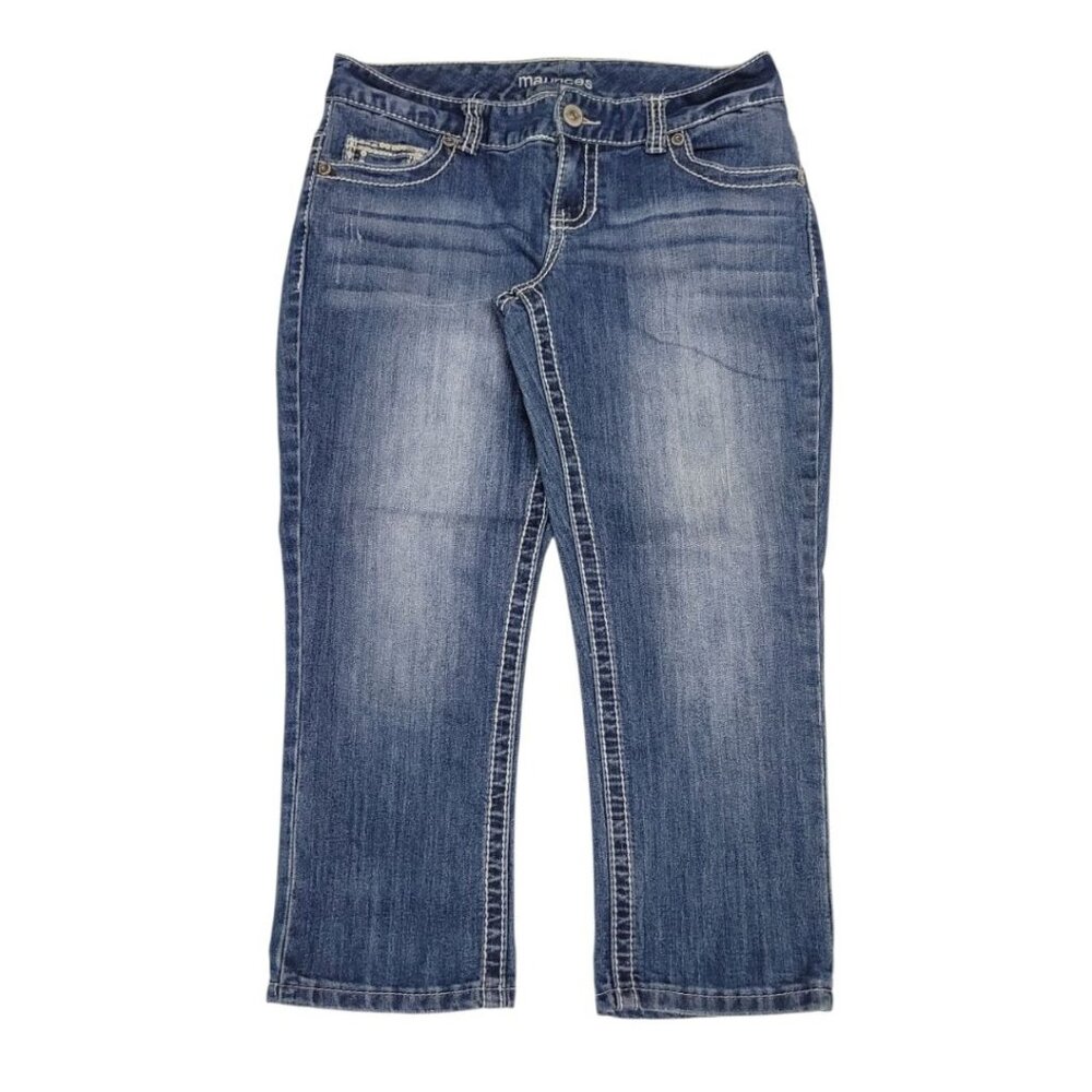 Maurices Capri Jeans Pants Blue Womens 5 6‎ Reg Denim Short Summer Spring Fall